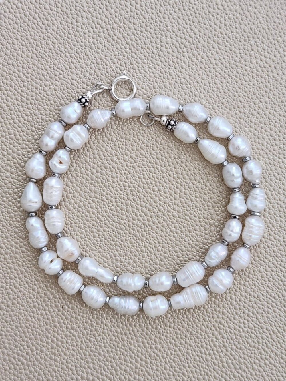 MINI BAROQUE PEARL NECKLACE--16"